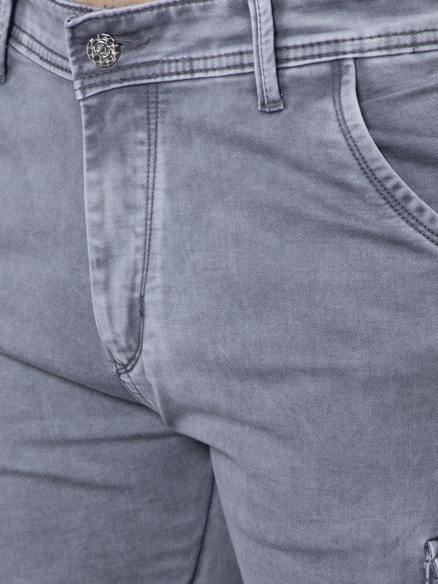 Short cargo gris