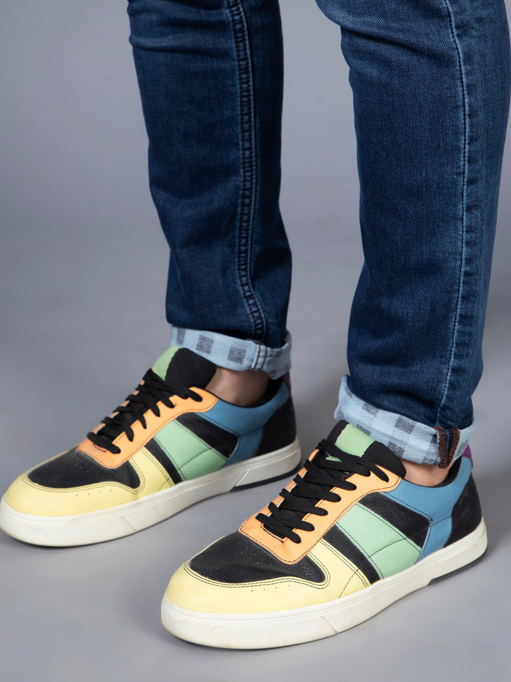 Reverse Checks Deep Jeans