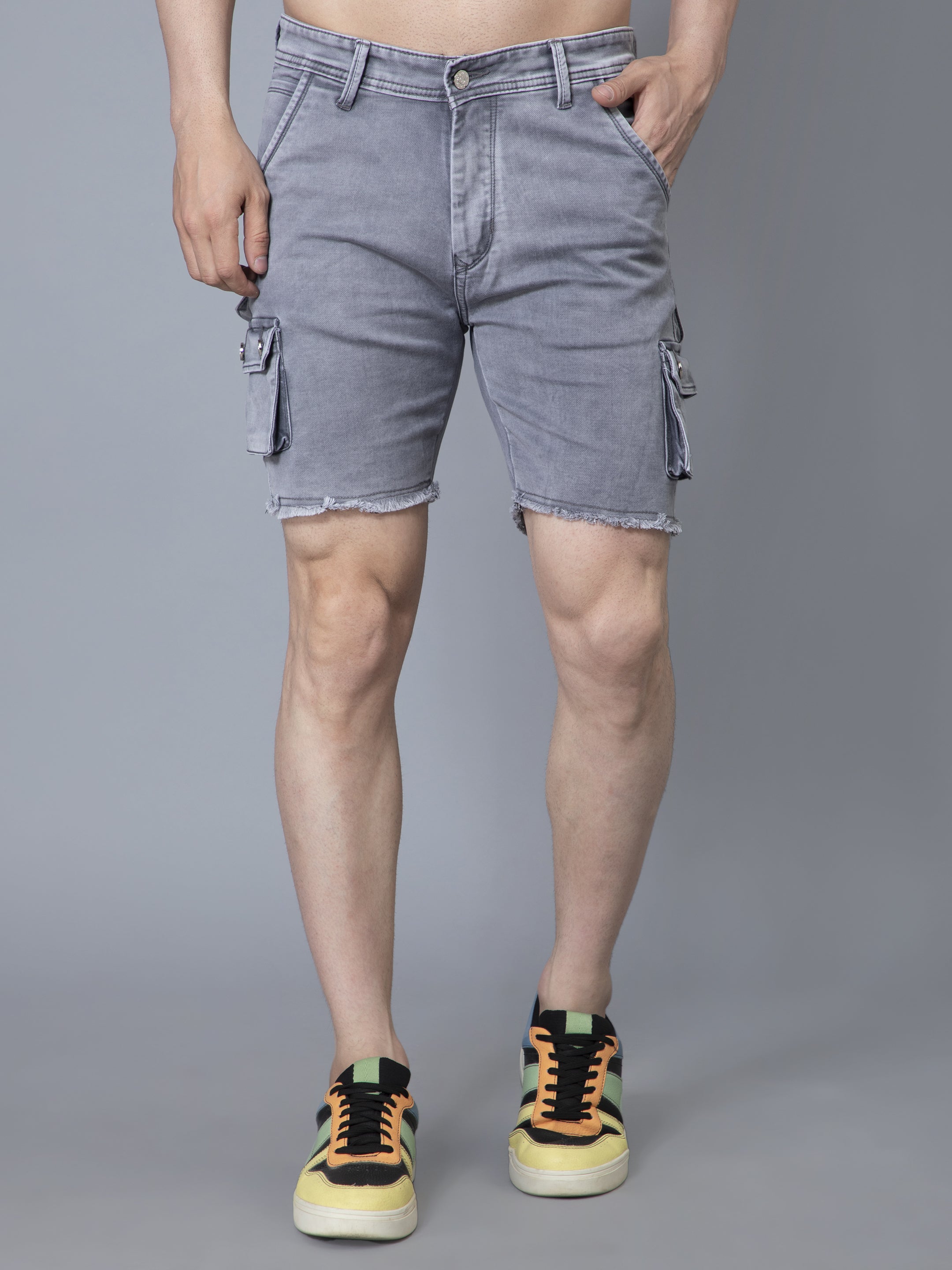 Grey Cargo Shorts