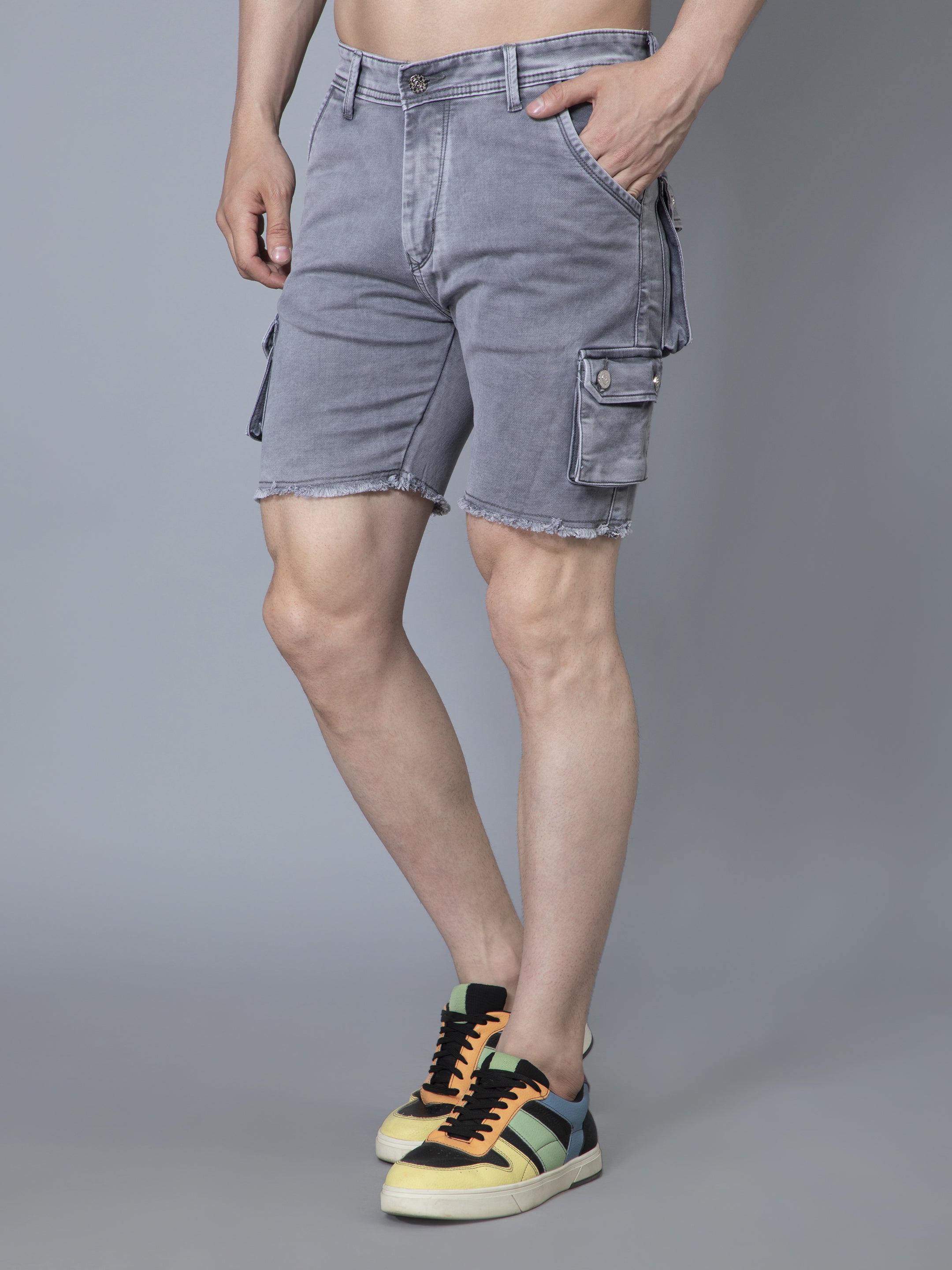 Grey Cargo Shorts