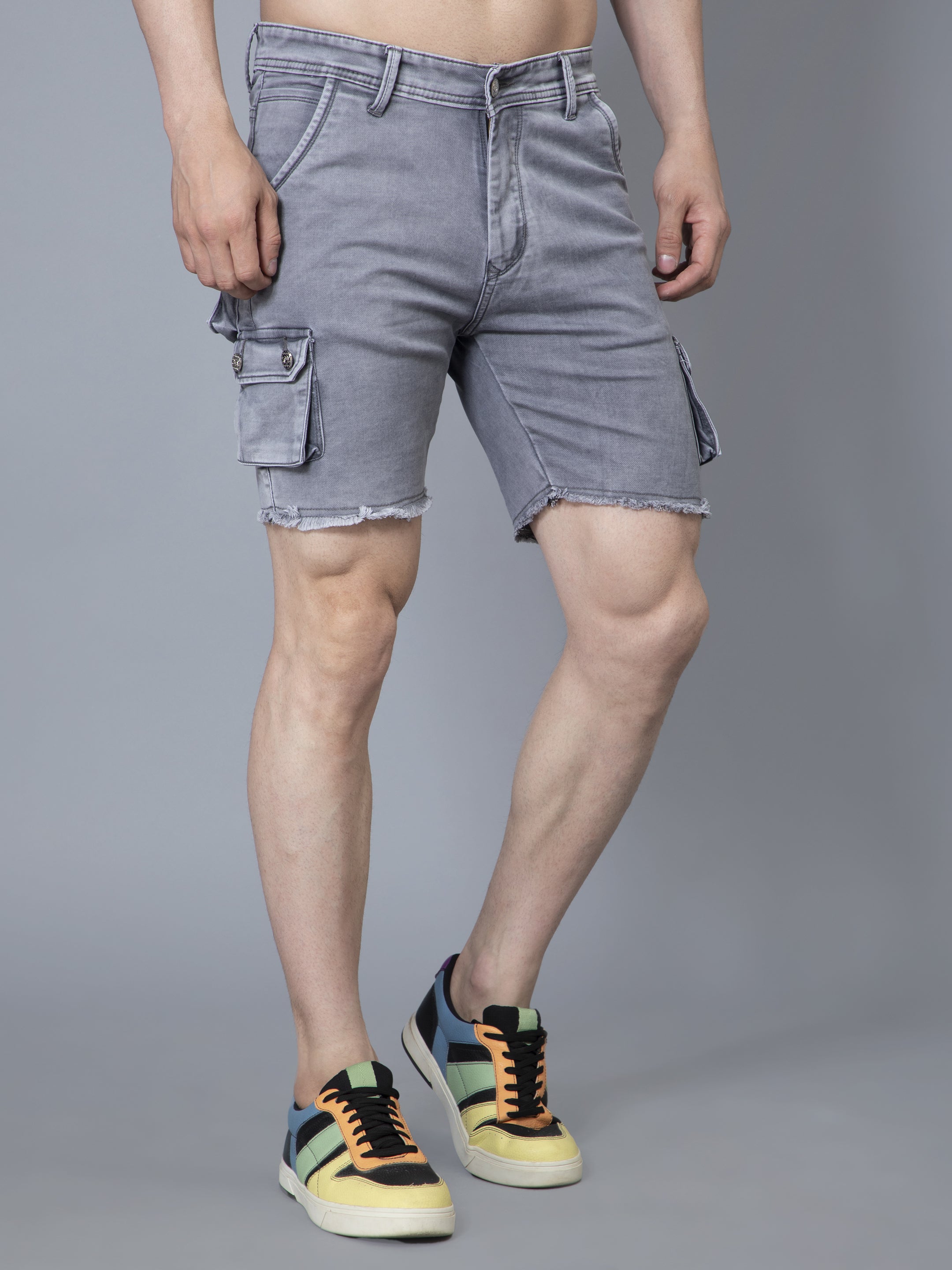 Grey Cargo Shorts