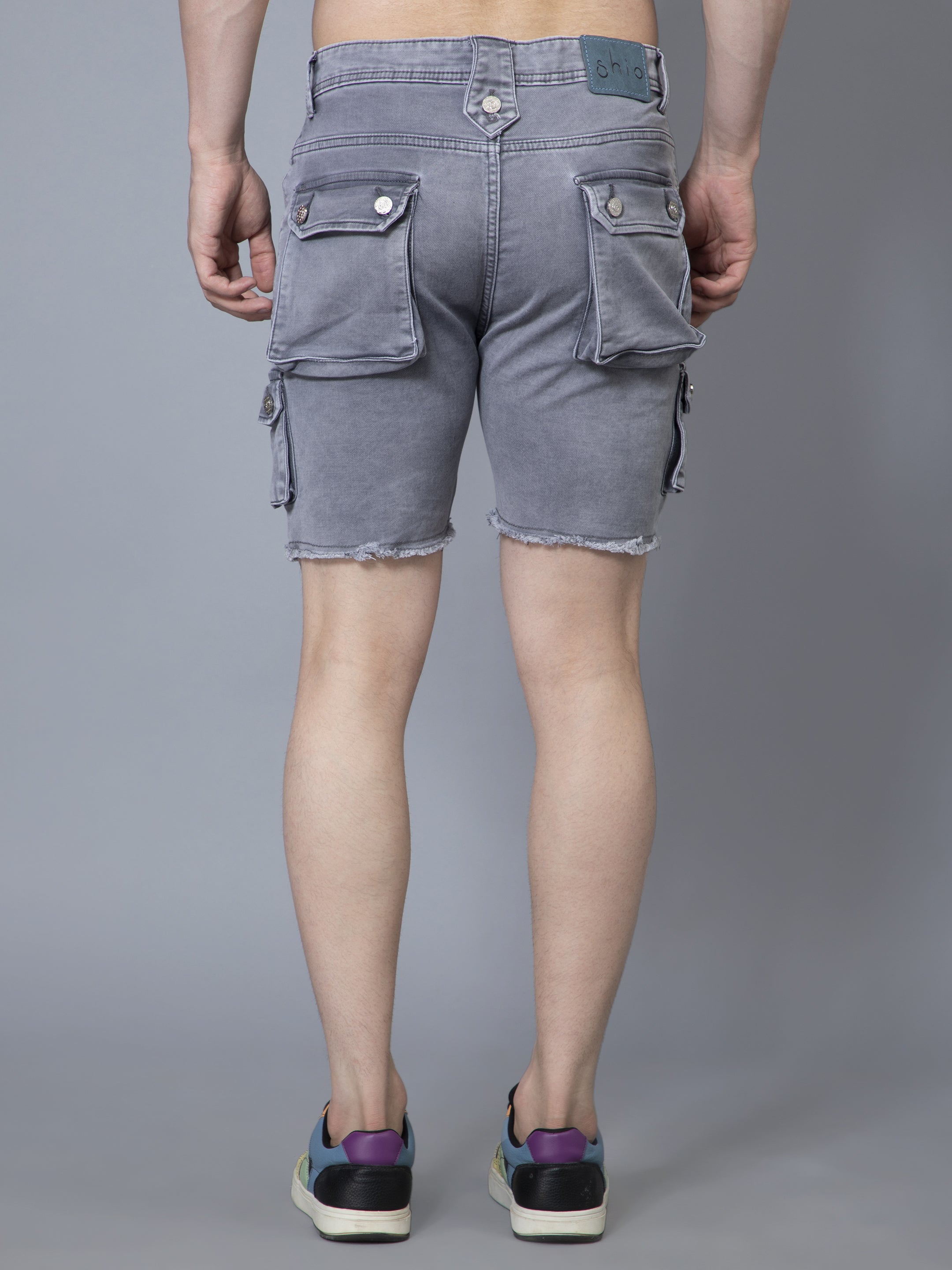 Grey Cargo Shorts